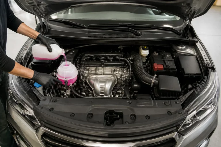 Entretien du moteur ajout de liquide de refroidissement