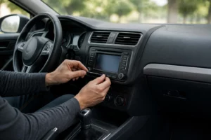 Reglage discret de la radio de voiture