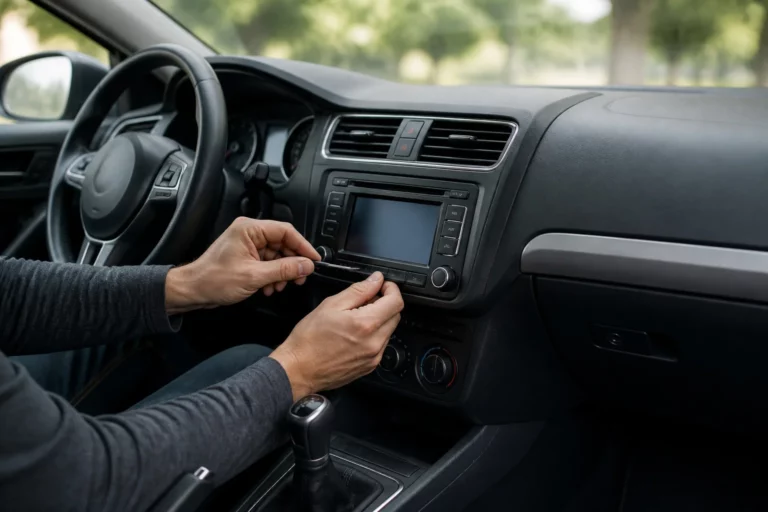 Reglage discret de la radio de voiture