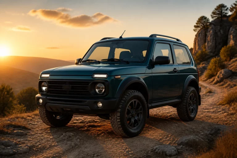 Lada niva 2025 aventure au coucher du soleil