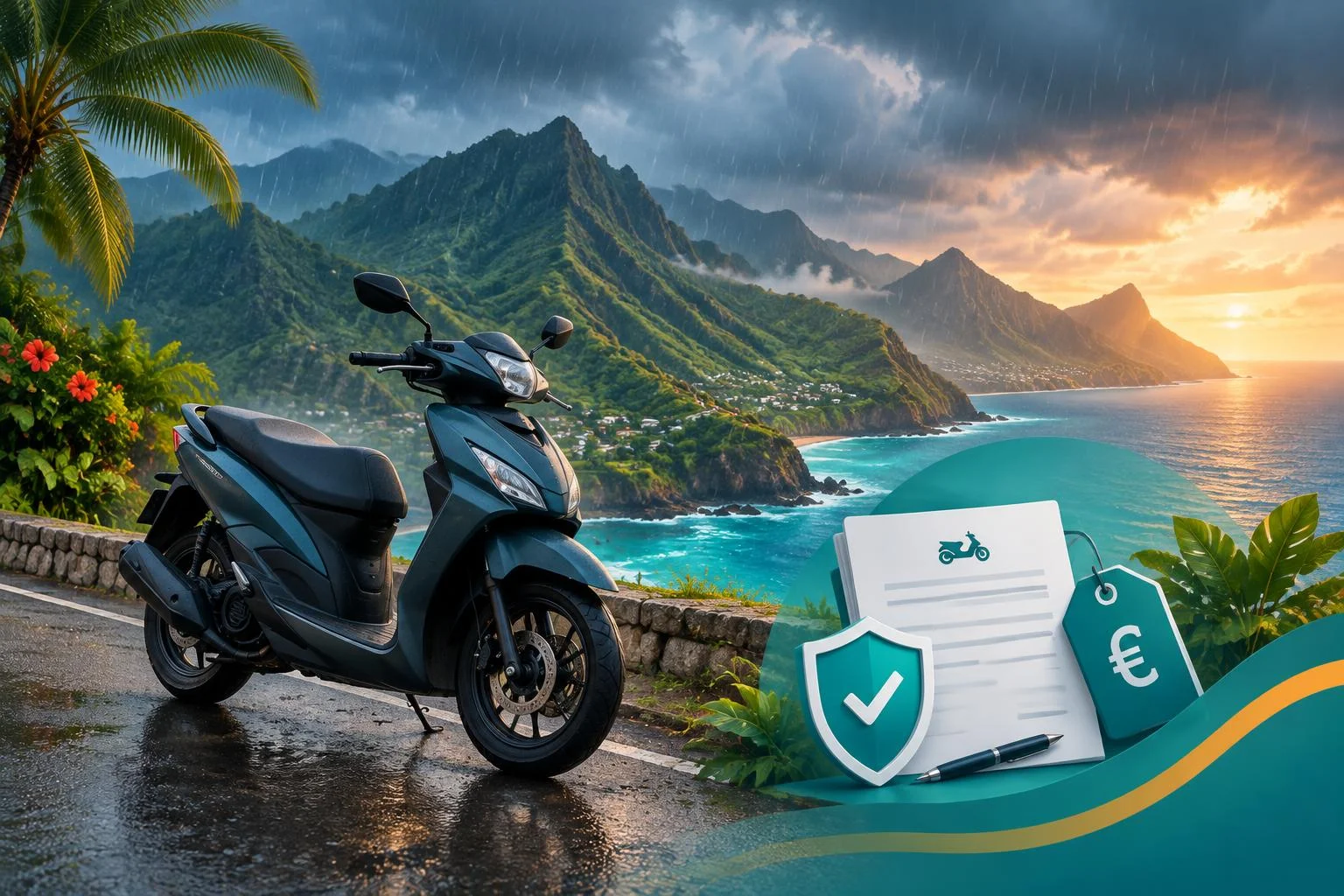 Bien assurer sa première moto à La Réunion : garanties, coût et documents à vérifier