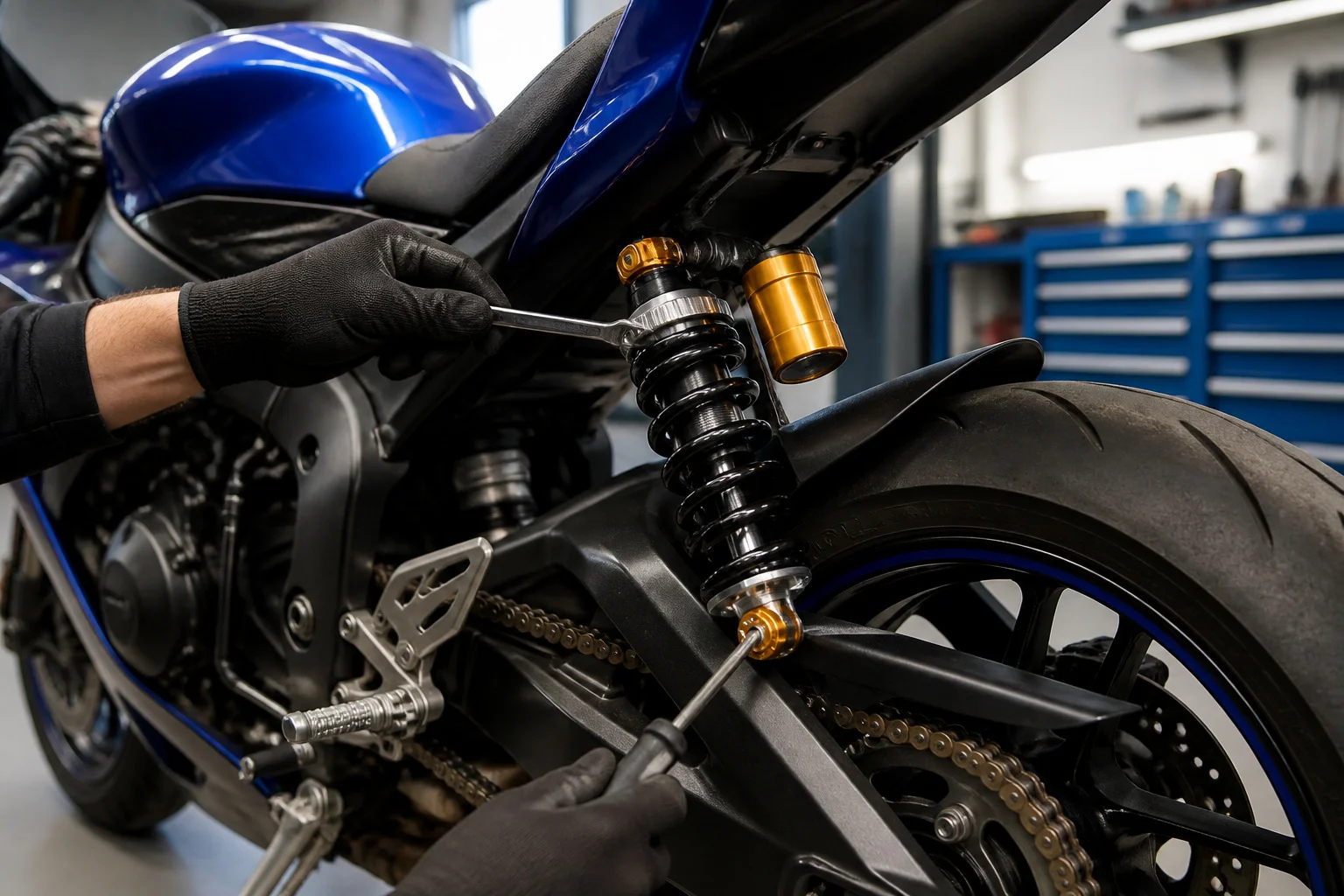 Réglage amortisseur moto : sécurité et performance