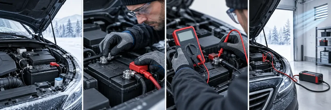 Comment tester et préparer sa batterie avant l’hiver avec un multimètre et un chargeur