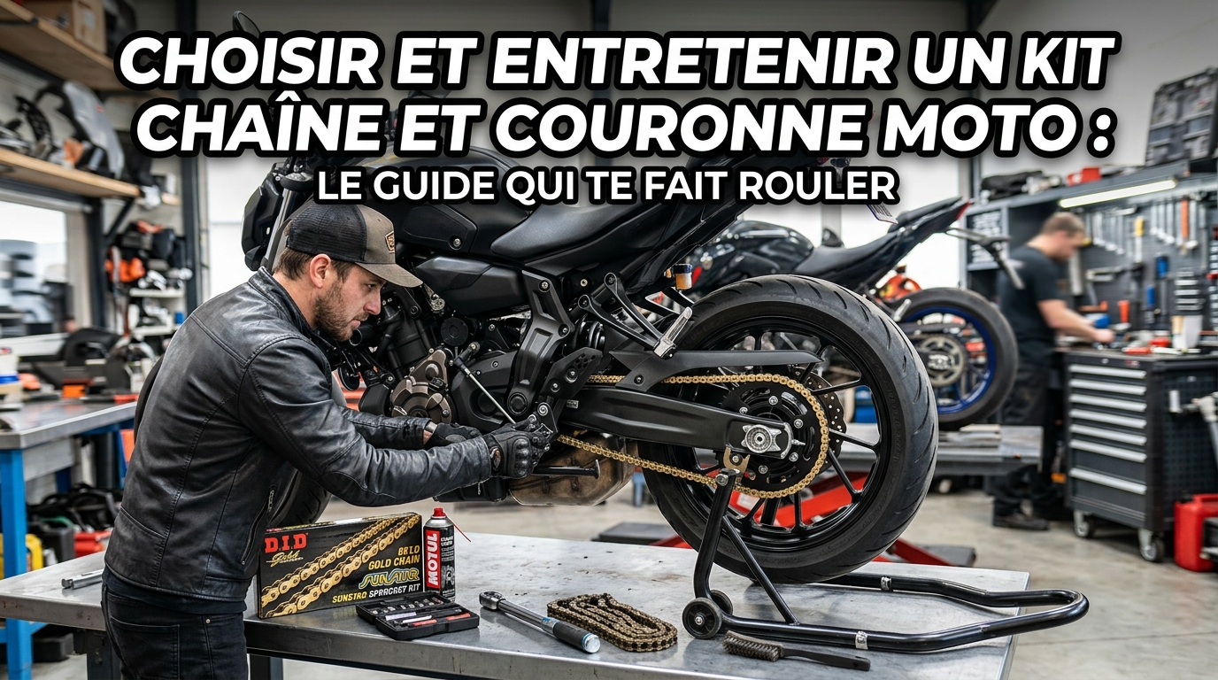 Choisir et entretenir un kit chaîne et couronne moto : le guide qui te fait rouler